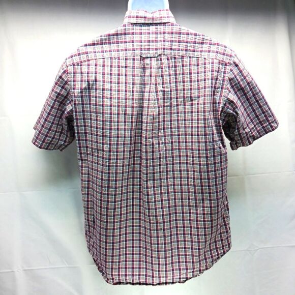 Nautica Casual Button Down Men's Medium. Red/White/ Blue Striped. 100% Cotton... - Picture 2 of 10